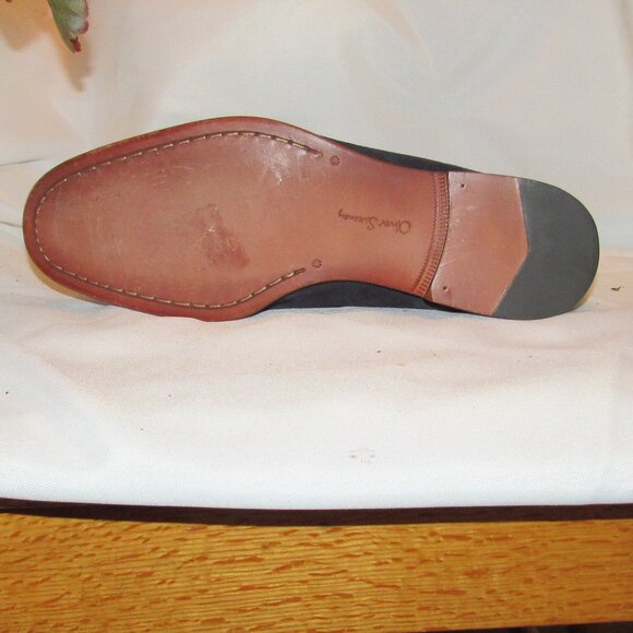 Oliver Sweeney Keyworth Navy Blue Calf Suede Penny Loafers Sze 10 Excellent Cond - Picture 11 of 12